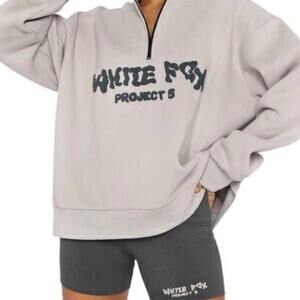 White Fox Project 5 1/4 Zip Pull Over Oversized Sweater (0667)